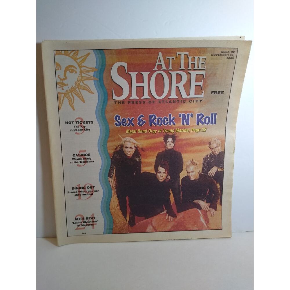 AT THE SHORE Magazine NOV 2000 Nov 17 Rock Music Band Orgy Atlantic City Press